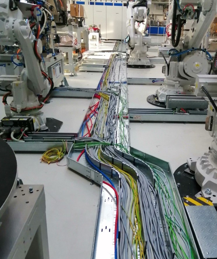 Wiring and assembly of machines